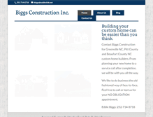 Tablet Screenshot of biggsconstruction.com